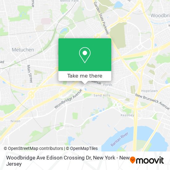 Woodbridge Ave Edison Crossing Dr map