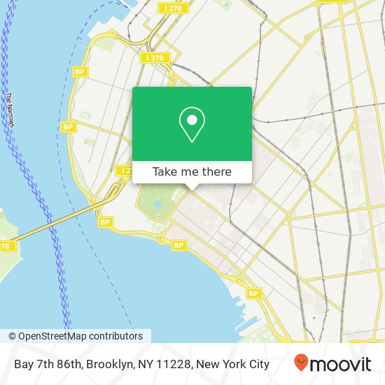 Mapa de Bay 7th 86th, Brooklyn, NY 11228