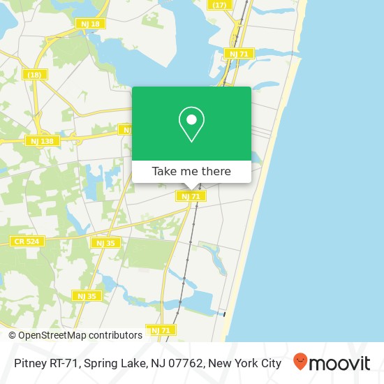 Mapa de Pitney RT-71, Spring Lake, NJ 07762