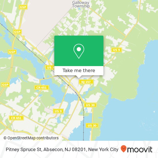 Pitney Spruce St, Absecon, NJ 08201 map