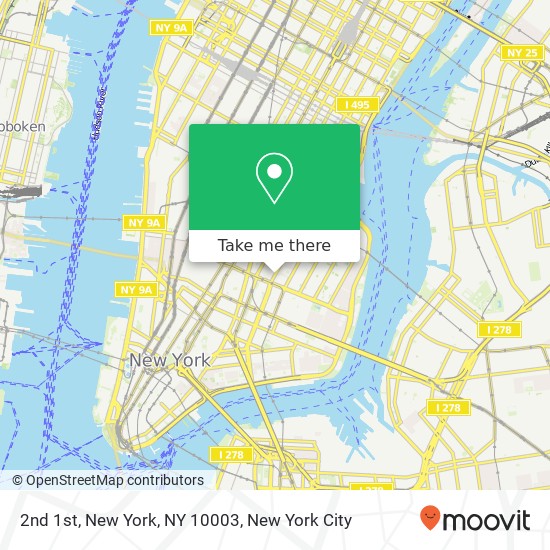 Mapa de 2nd 1st, New York, NY 10003
