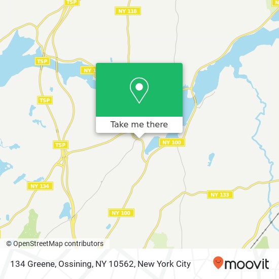 Mapa de 134 Greene, Ossining, NY 10562