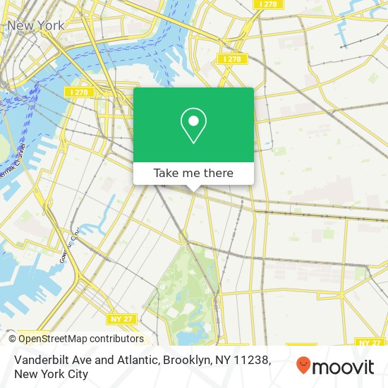 Vanderbilt Ave and Atlantic, Brooklyn, NY 11238 map