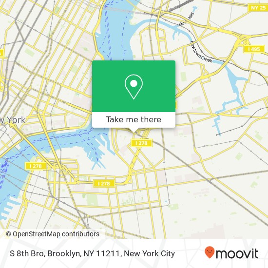 S 8th Bro, Brooklyn, NY 11211 map