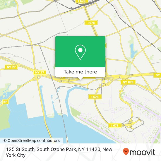 Mapa de 125 St South, South Ozone Park, NY 11420