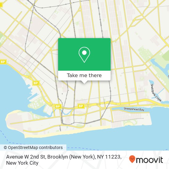 Avenue W 2nd St, Brooklyn (New York), NY 11223 map