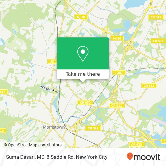 Mapa de Suma Dasari, MD, 8 Saddle Rd