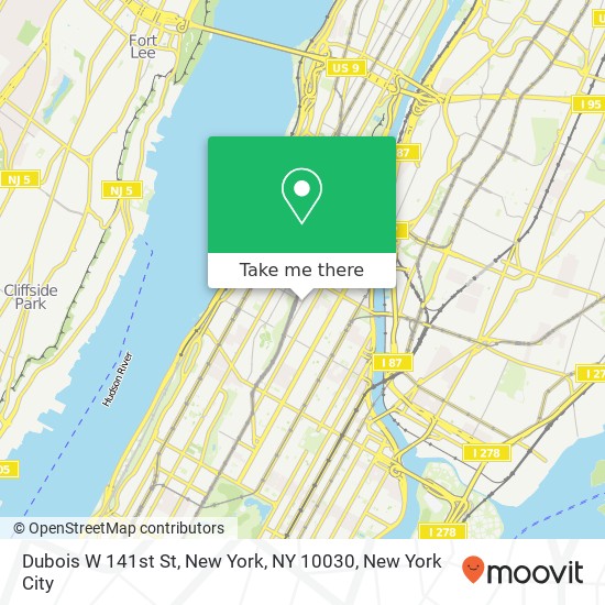 Dubois W 141st St, New York, NY 10030 map