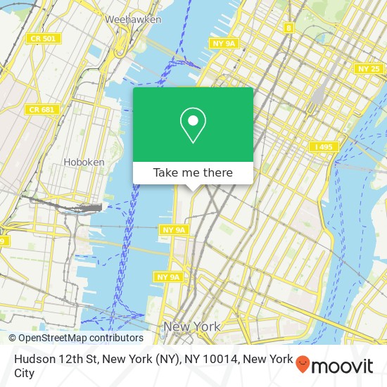 Hudson 12th St, New York (NY), NY 10014 map