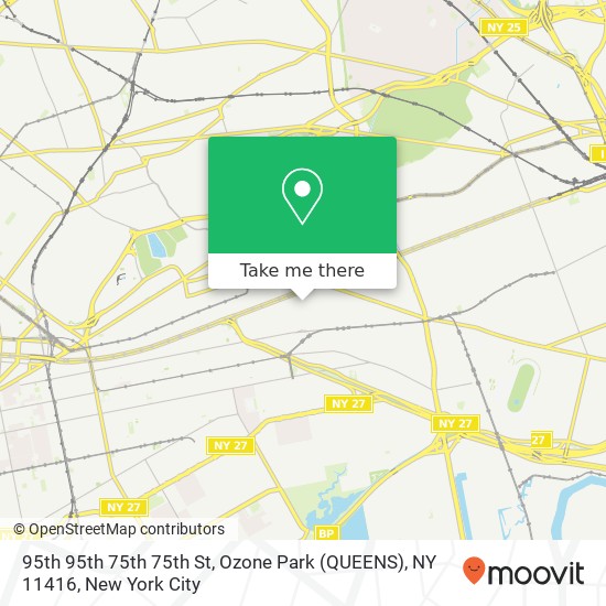 Mapa de 95th 95th 75th 75th St, Ozone Park (QUEENS), NY 11416