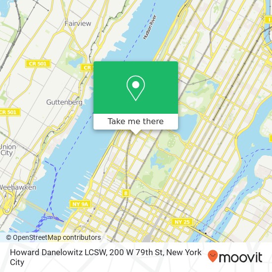 Mapa de Howard Danelowitz LCSW, 200 W 79th St