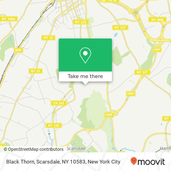 Mapa de Black Thorn, Scarsdale, NY 10583