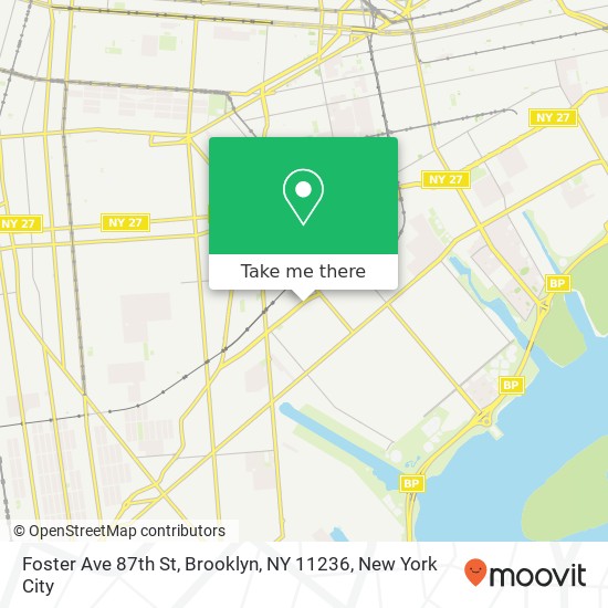 Foster Ave 87th St, Brooklyn, NY 11236 map