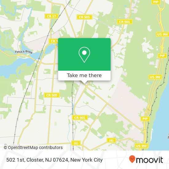 Mapa de 502 1st, Closter, NJ 07624