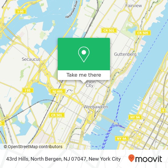 43rd Hills, North Bergen, NJ 07047 map