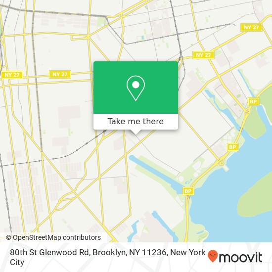 80th St Glenwood Rd, Brooklyn, NY 11236 map