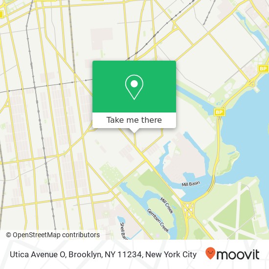 Mapa de Utica Avenue O, Brooklyn, NY 11234