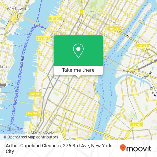 Mapa de Arthur Copeland Cleaners, 276 3rd Ave