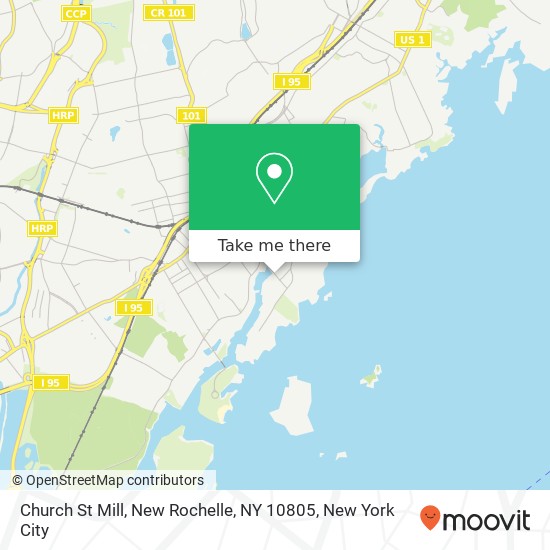 Mapa de Church St Mill, New Rochelle, NY 10805