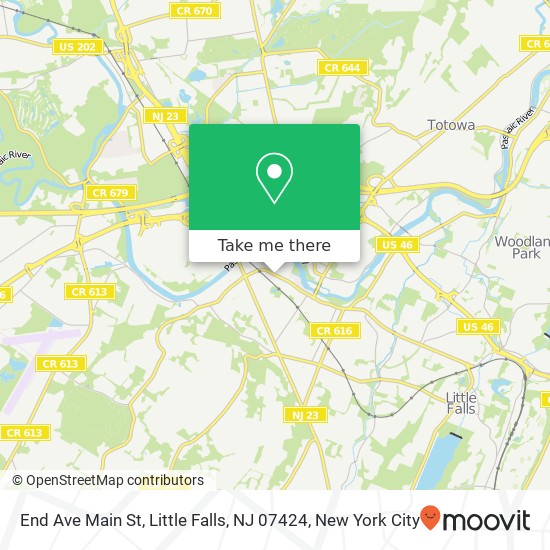 Mapa de End Ave Main St, Little Falls, NJ 07424