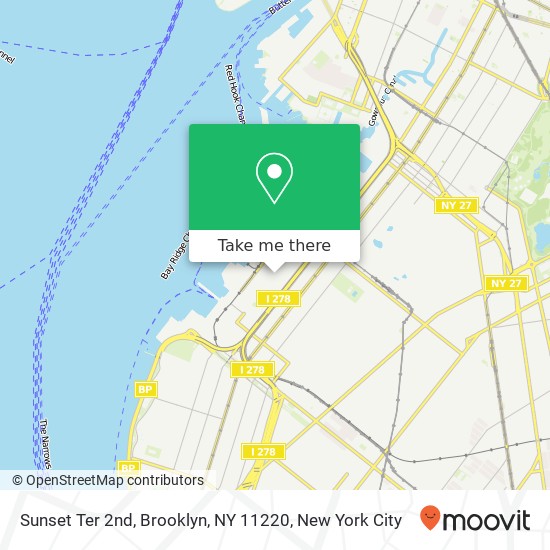 Mapa de Sunset Ter 2nd, Brooklyn, NY 11220