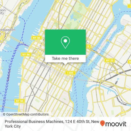 Professional Business Machines, 124 E 40th St map