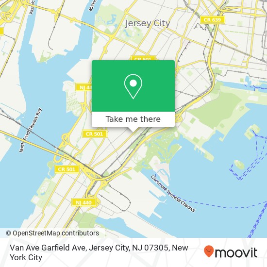 Van Ave Garfield Ave, Jersey City, NJ 07305 map