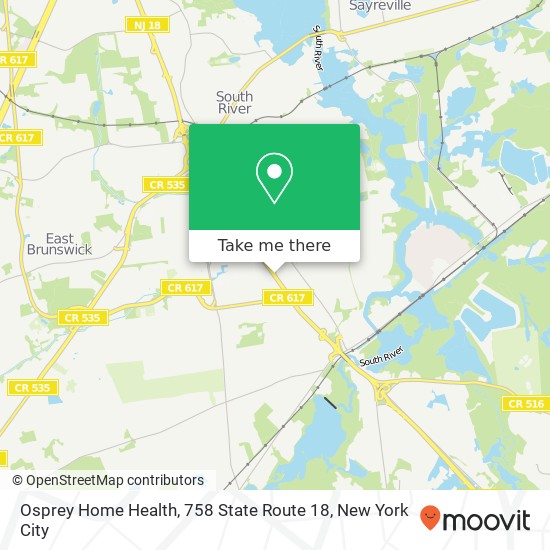 Osprey Home Health, 758 State Route 18 map