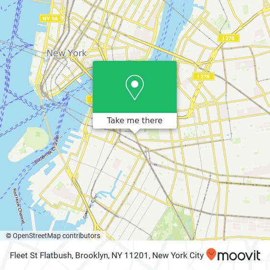 Mapa de Fleet St Flatbush, Brooklyn, NY 11201