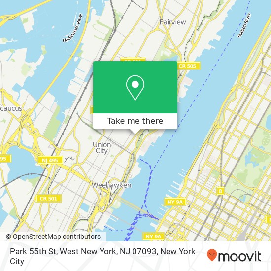 Mapa de Park 55th St, West New York, NJ 07093