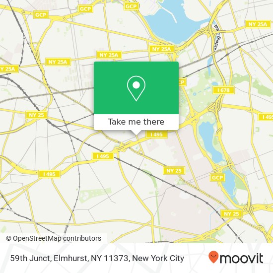 Mapa de 59th Junct, Elmhurst, NY 11373
