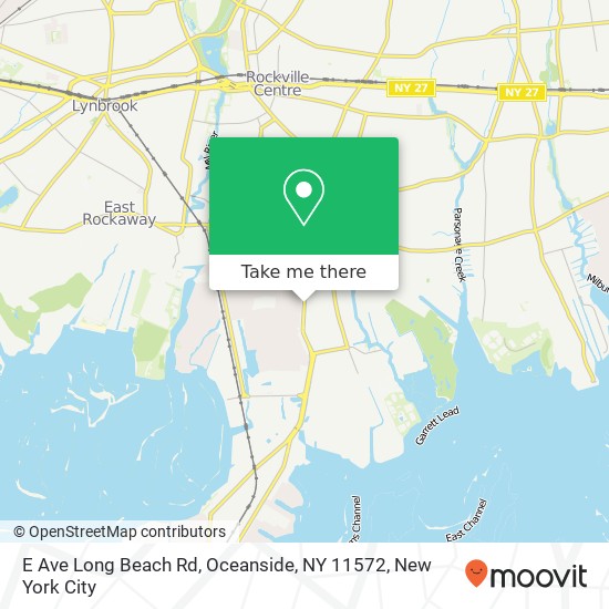 Mapa de E Ave Long Beach Rd, Oceanside, NY 11572