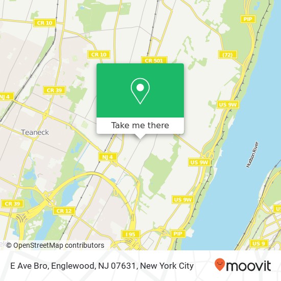 Mapa de E Ave Bro, Englewood, NJ 07631