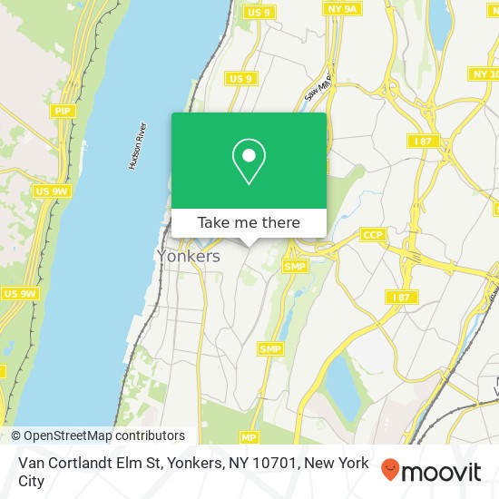 Mapa de Van Cortlandt Elm St, Yonkers, NY 10701