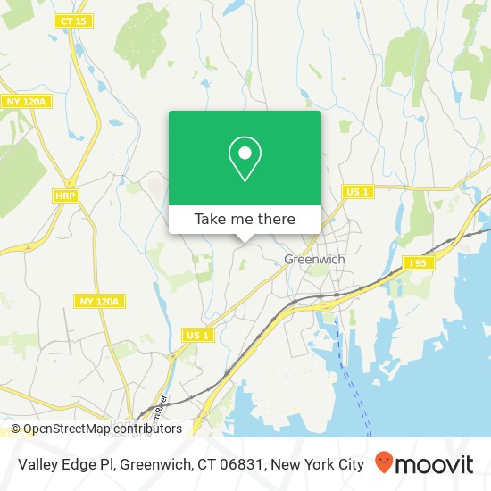Mapa de Valley Edge Pl, Greenwich, CT 06831
