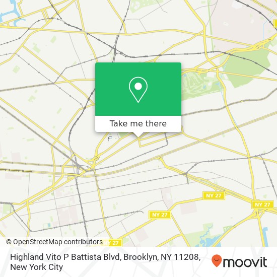 Mapa de Highland Vito P Battista Blvd, Brooklyn, NY 11208