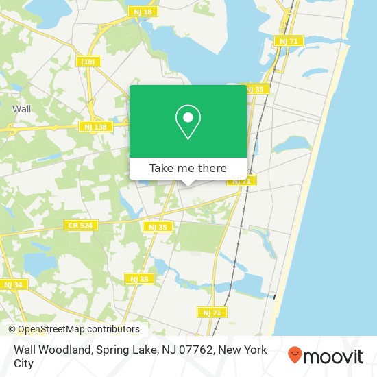 Mapa de Wall Woodland, Spring Lake, NJ 07762