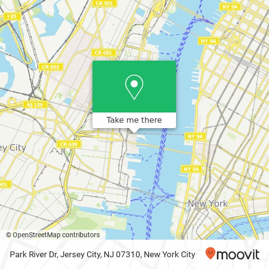 Park River Dr, Jersey City, NJ 07310 map