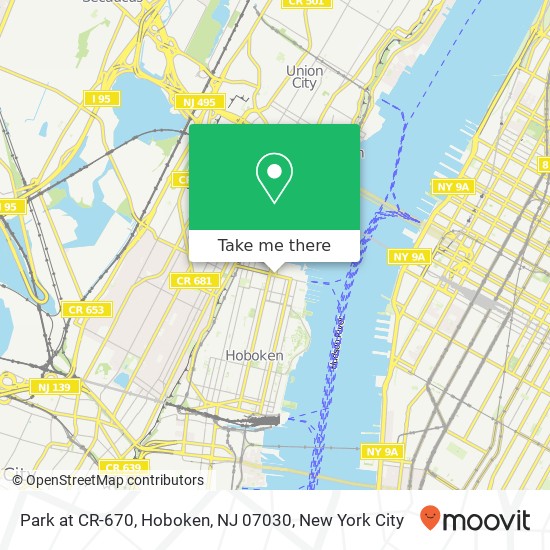 Park at CR-670, Hoboken, NJ 07030 map