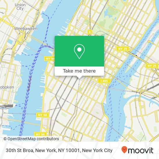 30th St Broa, New York, NY 10001 map