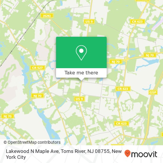 Lakewood N Maple Ave, Toms River, NJ 08755 map
