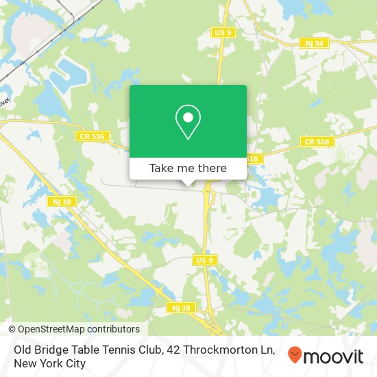 Old Bridge Table Tennis Club, 42 Throckmorton Ln map