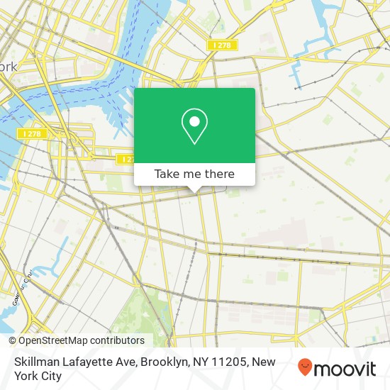 Mapa de Skillman Lafayette Ave, Brooklyn, NY 11205