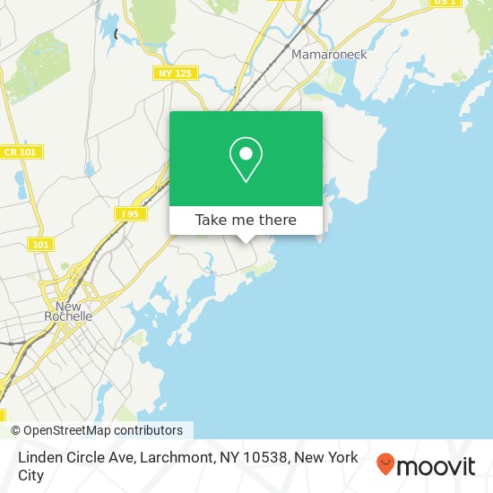 Mapa de Linden Circle Ave, Larchmont, NY 10538