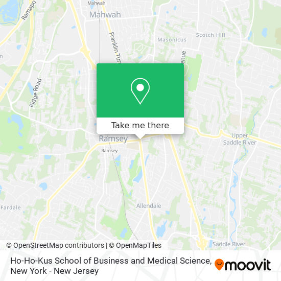 Mapa de Ho-Ho-Kus School of Business and Medical Science