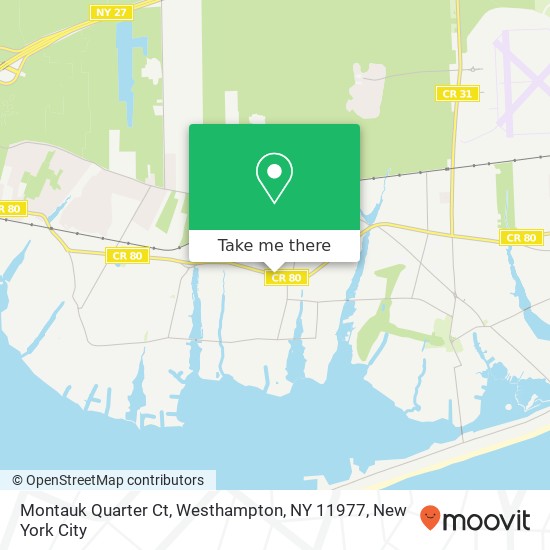 Mapa de Montauk Quarter Ct, Westhampton, NY 11977