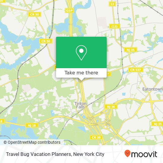 Travel Bug Vacation Planners map