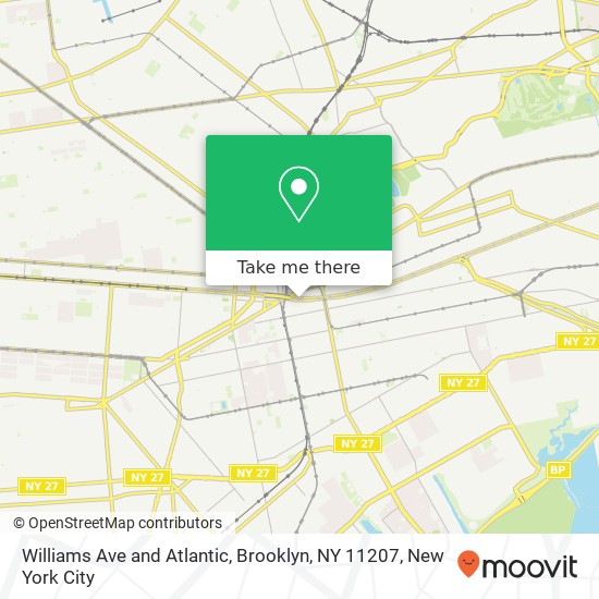 Williams Ave and Atlantic, Brooklyn, NY 11207 map