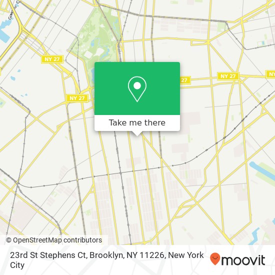 Mapa de 23rd St Stephens Ct, Brooklyn, NY 11226