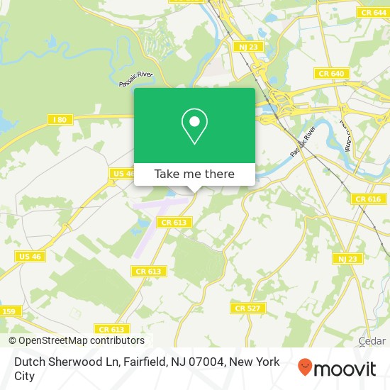 Mapa de Dutch Sherwood Ln, Fairfield, NJ 07004